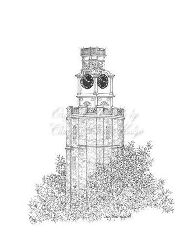 The Clock Tower pen &ink